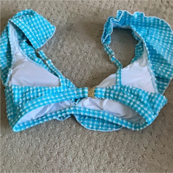 Lilly Pulitzer Blue Gingham Ruffle Bikini Set - Picture 3 of 5
